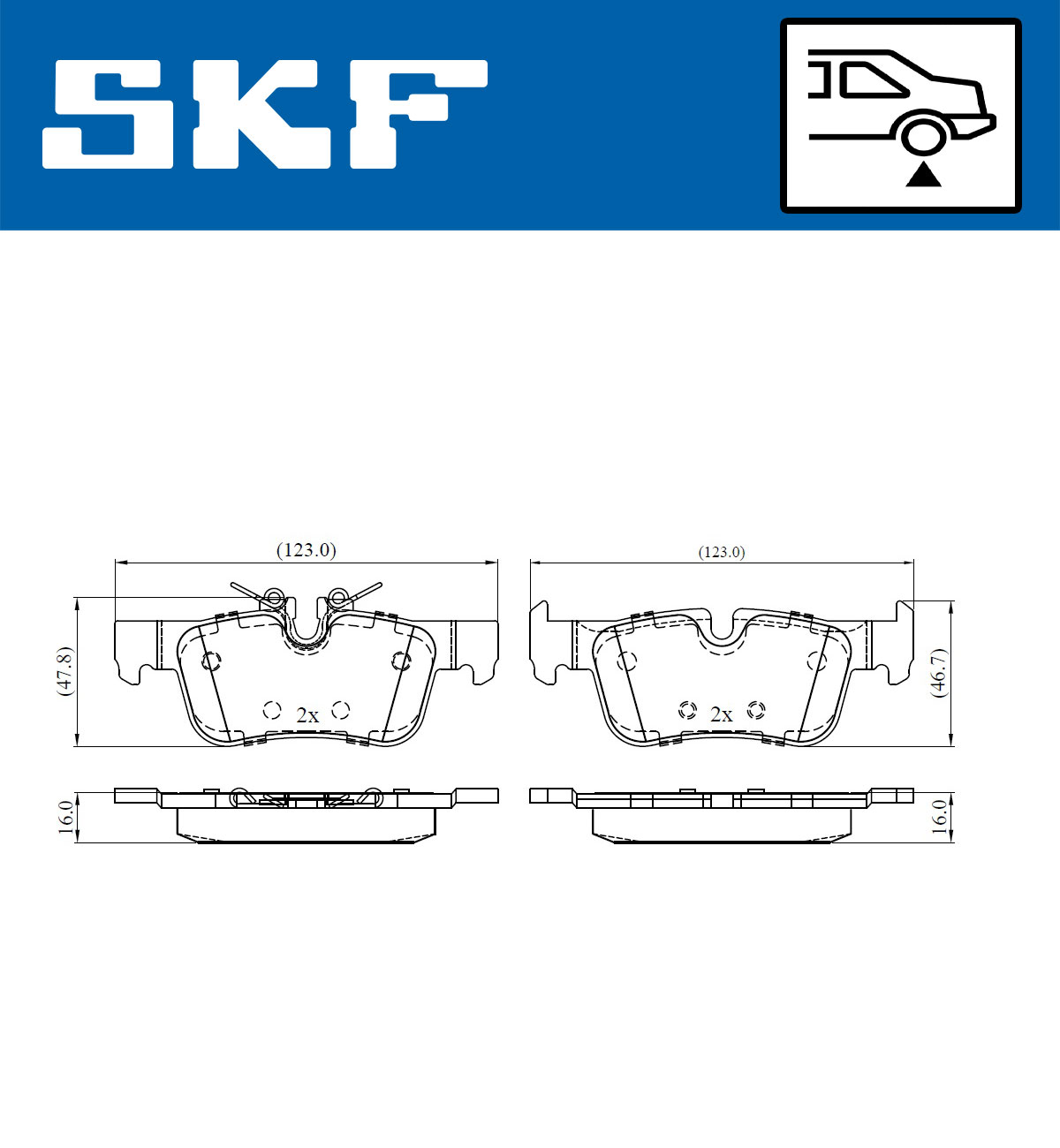 Placute frana SKF VKBP90078